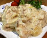 鶏むね肉とキノコのクリームソース煮作り方10写真