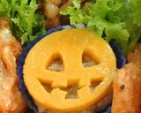 簡単！湯煎で綺麗な型どり卵 ハロウィン編作り方3写真