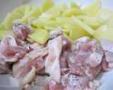 こんがりポテトと鶏もも肉のにんにく炒め★作り方5写真