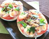 トマトとしらすと塩昆布の大葉風味トースト作り方6写真