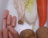 ウインナーとじゃが芋のコンソメスープ作り方1写真