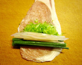 キャベツも一緒に♪豚の生姜焼き風？ロール作り方4写真