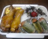 お弁当(ウインナーの紫蘇春巻き風)作り方5写真