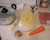 白菜と肉団子鍋作り方1写真