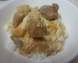 鶏もも肉と白ネギのすきやき風煮（親子丼）作り方5写真