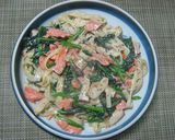 簡単！濃厚ほうれんそうとサーモンのパスタ作り方8写真
