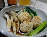 ヘルシー小松菜と鶏団子とエリンギ鍋作り方4写真