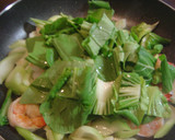 青梗菜とエビの中華炒め作り方5写真