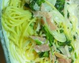 ほうれん草とベーコンのクリームスパ作り方5写真