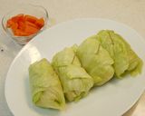鶏挽肉とお豆腐で☆ヘルシーロールキャベツ作り方5写真