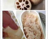 れんこん挽肉の蒸しあんかけ作り方1写真
