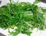 水菜と小松菜と牛肉のアッサリ煮作り方1写真