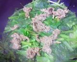 水菜と小松菜と牛肉のアッサリ煮作り方6写真