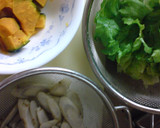 かぼちゃと牛蒡のシーザーサラダ作り方1写真