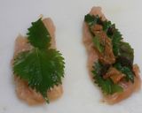 ルクエde鶏ささみの梅みそ巻き作り方4写真