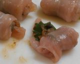 ルクエde鶏ささみの梅みそ巻き作り方5写真