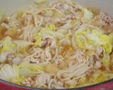 白菜と豚肉の卵とじ。作り方5写真