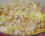 白菜と豚肉の卵とじ。作り方5写真