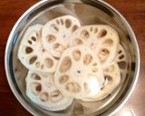 れんこんと牛肉の甘辛炒めwithﾀﾏｺﾞ作り方1写真