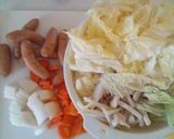 野菜たっぷりミルクスープ作り方1写真