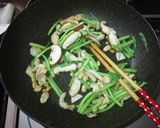 余った鶏皮で!空芯菜炒め作り方3写真