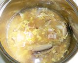 椎茸とベーコンの卵スープ♪作り方3写真