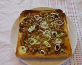 佃煮で納豆トースト☆作り方4写真