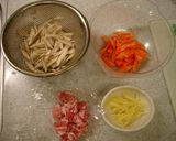 肉入りごぼう炒め作り方1写真