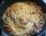豚バラとルッコラのトマトソースパスタ作り方6写真