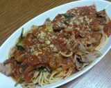 豚バラとルッコラのトマトソースパスタ作り方7写真