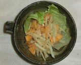健康野菜ヤーコンと柿の3種サラダ作り方2写真