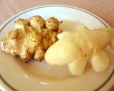 キクイモの塩麹炒め作り方1写真