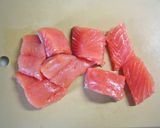 焼きキノコと鮭のとろろあんかけ煮作り方1写真