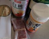 コーンビーフと白桃缶のスパゲッティサラダ作り方1写真