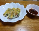 野菜たっぷり　お好み焼き風チヂミ作り方13写真