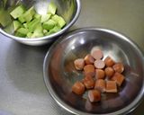 ＊アボカド＆ウインナーの照り焼き丼＊作り方1写真