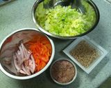 簡単♪給食の☆納豆サラダ☆作り方1写真