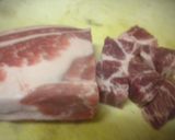豚肩肉と大根の味噌煮作り方1写真