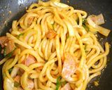 うどんでナポリタン作り方4写真
