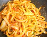 うどんでナポリタン作り方5写真