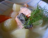 簡単♪塩鮭のスープ(北欧家庭料理)作り方7写真