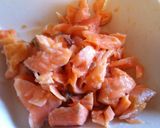 鮭のほうれん草きのこクリームパスタ作り方1写真