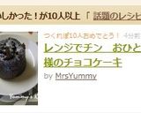 レンジでチン　おひとり様のチョコケーキ　作り方5写真