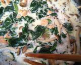 鮭のほうれん草きのこクリームパスタ作り方9写真