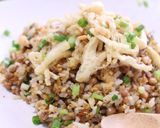 きつねとたぬきの仲よし納豆炒飯作り方7写真