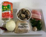 もち麦パスタでボンゴレ・ロッソ作り方1写真
