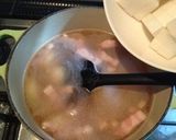 里芋とベーコンのお味噌汁作り方4写真