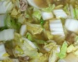 白菜と豚バラの煮込みうどん作り方5写真