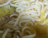 白菜と豚バラの煮込みうどん作り方6写真