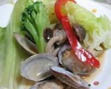野菜炒め・アサリとキャベツとアンチョビの作り方4写真